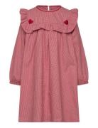 Check Dress W. Heart Emb Copenhagen Colors Red