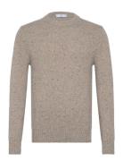 Marled Wool Knitted Sweater Mango Beige