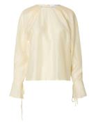 Slfiris Ls O-Neck Top Selected Femme Cream