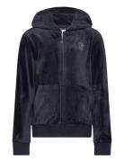 Diamante Zip Through Hoodie Juicy Couture Navy