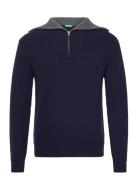 Round Neck Sweatl/S United Colors Of Benetton Navy