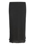 Layered Frill Crepe Skirt Filippa K Black