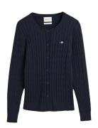 Stretch Cotton Cable Cardigan GANT Navy