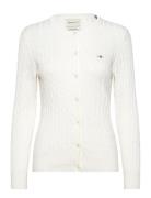 Stretch Cotton Cable Cardigan GANT White