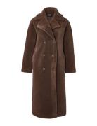 Elina Wool Blend Coat Lexington Clothing Brown