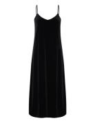 Lrl Sl.less V-Neck Long Gown Velvet Lauren Ralph Lauren Homewear Black