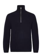 Half Zip Wool Knit - Navy Garment Project Navy