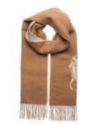 Big Pony Wool Scarf Polo Ralph Lauren Brown