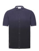 Dip Dab Knitted Shirt Percival Blue