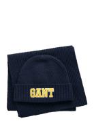 Gant 1949 Beanie Scarf Gift Set GANT Navy