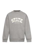 Printed Cotton Sweatshirt Mango Grey