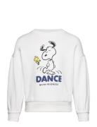 Snoopy Textured Sweatshirt Mango White