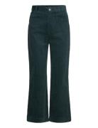 Regular Waist Straight Leg Corduroy Trousers Monki Green