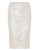 Midi Sequin Skirt Monki Beige