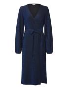 Sparkling Midi Wrap Dress Bubbleroom Navy