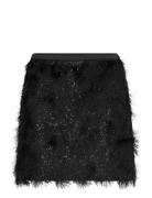 Ryanne Fringe Sequin Mini Skirt Bubbleroom Black