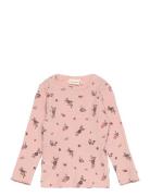 T-Shirt Ls Aop Rib Minymo Pink