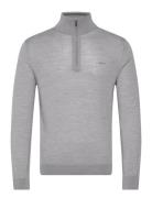 Extrafine Merino Wool Half Zip GANT Grey