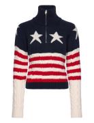 Tjw 1/4 Zip Rwb Star Sweater Ext Tommy Jeans Navy