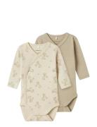 Nbnbody 2P Ls Wrap Rainy Day Zebra Noos Name It Beige