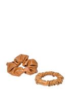 Vegan Scrunchie Big And Small 2-Pack Camel Corinne Brown