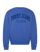 Tjm Rlx Vintage Varsity Crew Tommy Jeans Blue