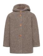 Coat Hood Wool W. Lining Huttelihut Brown