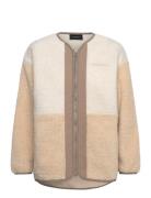 W Heavy Pile Over D Cardigan Peak Performance Beige