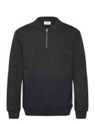 Jersey Pique W Zip L/S Lindbergh Navy