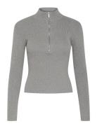 Yasmiagz Zipper Pullover Noos Gestuz Grey