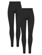 Pcamelia Leggings 2-Pack Jrs Noos Bc Pieces Black