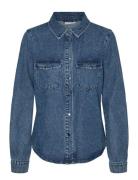 Vmjennie Ls Denim Shirt Mix Ga Noos Vero Moda Blue