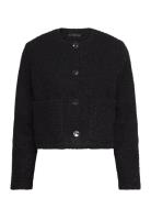 Shiny Bouclé Jacket Mango Black