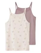 Nkfstrap Top 2P Barely Pink Bow Noos Name It Purple