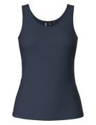 Pcsirene Tank Top Jrs Noos Pieces Blue