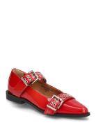 Biavictoria Double Buckle Ballet Flat Nappalak Bianco Red