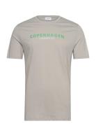 Copenhagen Print Tee S/S Lindbergh Grey