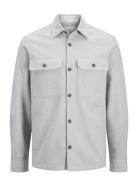 Jprraymond Melange Solid Ls Overshirt Sn Jack & J S Grey