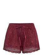 Velvet Lace Shorts Hunkemöller Burgundy