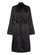 Robe Long Satin Fleece Hunkemöller Black