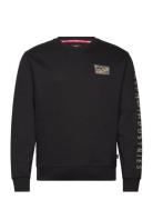 Camo Sleeve Crewneck Alpha Industries Black