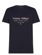 Hilfiger Center Stack Tee Tommy Hilfiger Navy