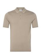 Knitted Supima Cotton Polo S/S Calvin Klein Beige