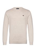 Cotton Crew Neck Sweater Lexington Clothing Cream