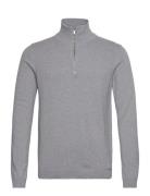 100% Recycle Knit Half Zip Lindbergh Grey