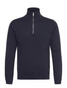 100% Recycle Knit Half Zip Lindbergh Navy