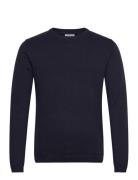 100% Recycle Knit Round Neck Lindbergh Navy