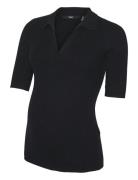 Vmmholly 2/4 Polo Pullover Ga Noos Mamalicious Black