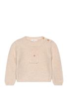 Knit Pocket Sweater Mango Beige