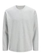 Jcodynamic Fabric Tee Ls Crew Neck Jack & J S Grey